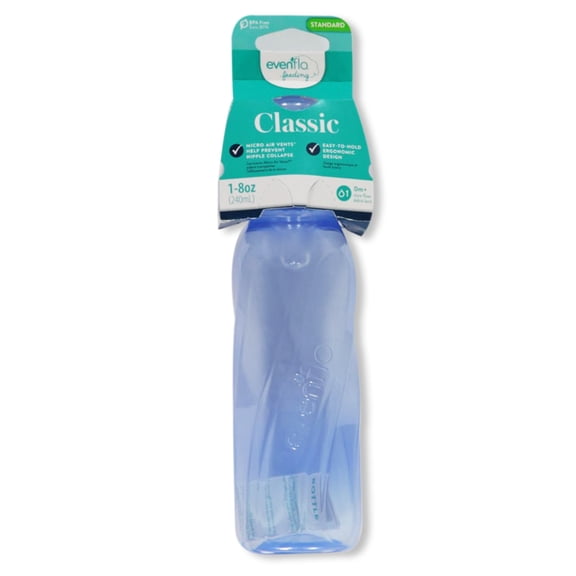 Evenflo Baby Classic 8 Oz. Baby Bottle Color: blue Size: one size