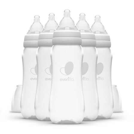 Evenflo Balance + Standard Neck BPA-Free Plastic Baby Bottles , 9oz Clear, 6 Count