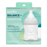 Evenflo Balance Wide Baby Bottles, Platinum White Color 5oz 2 Count