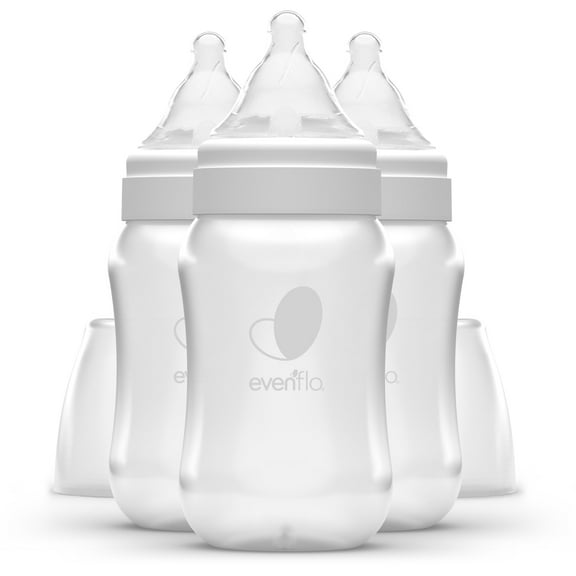 Evenflo Balance + Wide Neck BPA-Free Plastic Baby Bottles - 9oz, Clear, 3ct
