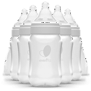 Evenflo Balance + Wide Neck BPA-Free Plastic Baby Bottles, 9oz, Clear, 6ct