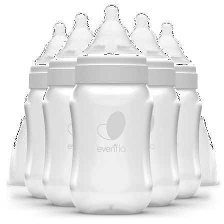 Evenflo Balance + Wide Neck BPA-Free Plastic Baby Bottles - 9oz, Clear, 6ct