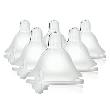 Evenflo Balance + Wide Neck BPA-Free Silicone Medium Flow Baby Bottle Nipple, 3 Months+, 6ct