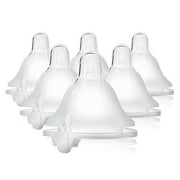 Evenflo Balance + Wide Neck BPA-Free Silicone Medium Flow Baby Bottle Nipple, 3 Months+, 6ct
