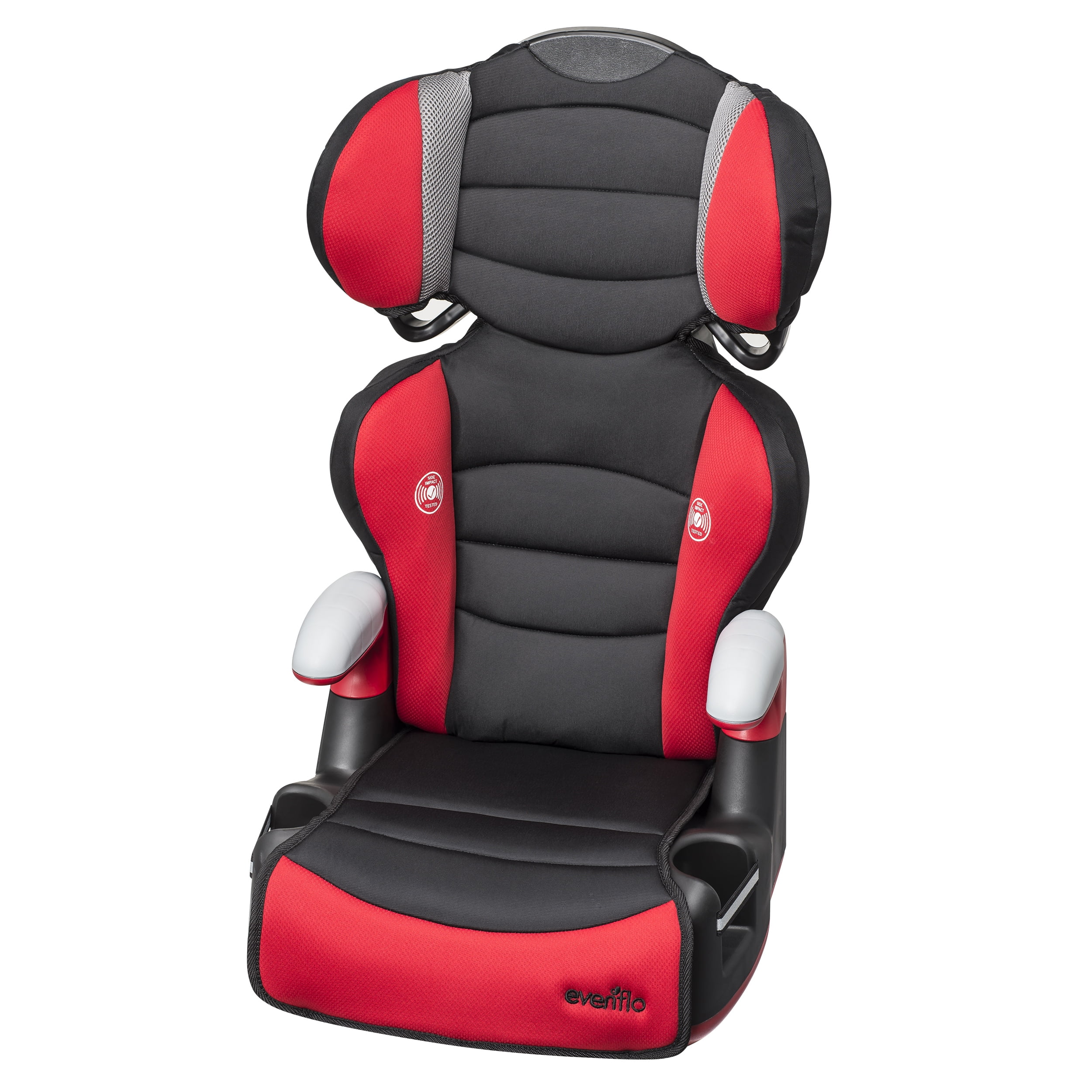 Evenflo Big Kid 2-in LX High-Back Booster Car Seat, Solid Print