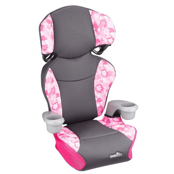 Evenflo Big Kid Sport High Back Booster Car Seat, Peony Playground