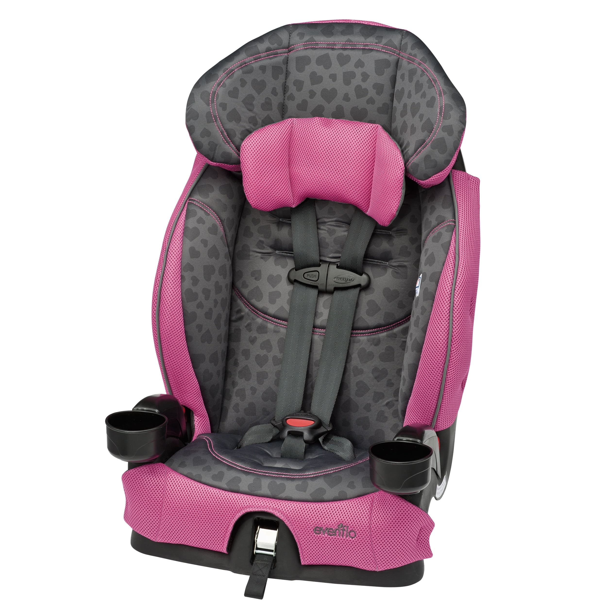 Evenflo Chase Harnessed Booster Seat, Tonal Hearts