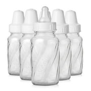 EVENFLO FEEDING Evenflo Classic BPA-Free Glass Twist Baby Bottles, Clear, 4 oz Pack of 6