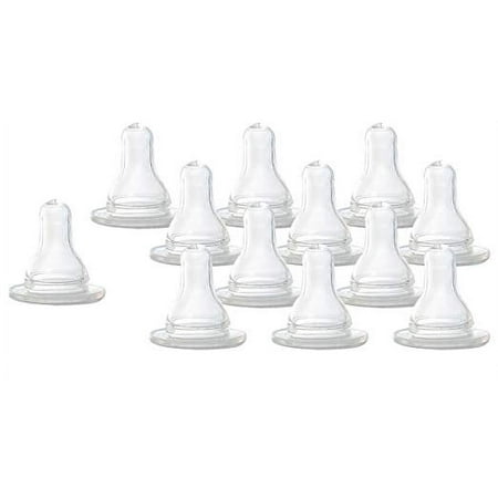 Evenflo CustomFlow Classic Silicone Nipples, Medium Flow (3-6 months) 4 ea (Pack of 3)