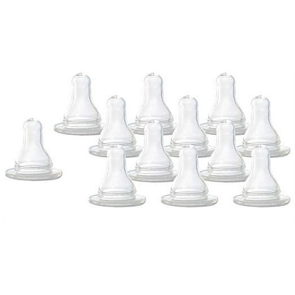 Evenflo CustomFlow Classic Silicone Nipples, Medium Flow (3-6 months) 4 ea (Pack of 3)