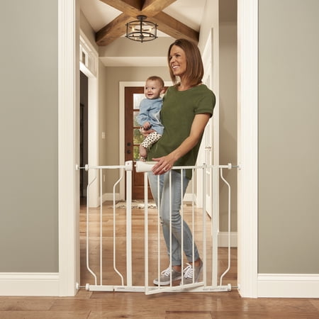 Evenflo Easy Walk-Thru Pressure-Mounted Pass-Through Gate, 29" - 39", White