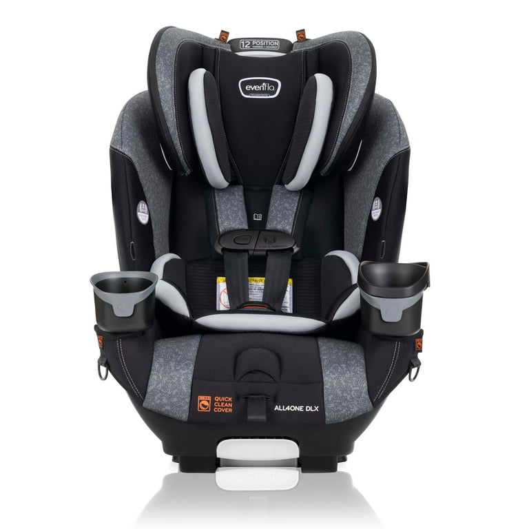 Evenflo EveryFit All4One 3 in 1 Convertible Car Seat w Quick Clean Cover Latitude Gray Walmart