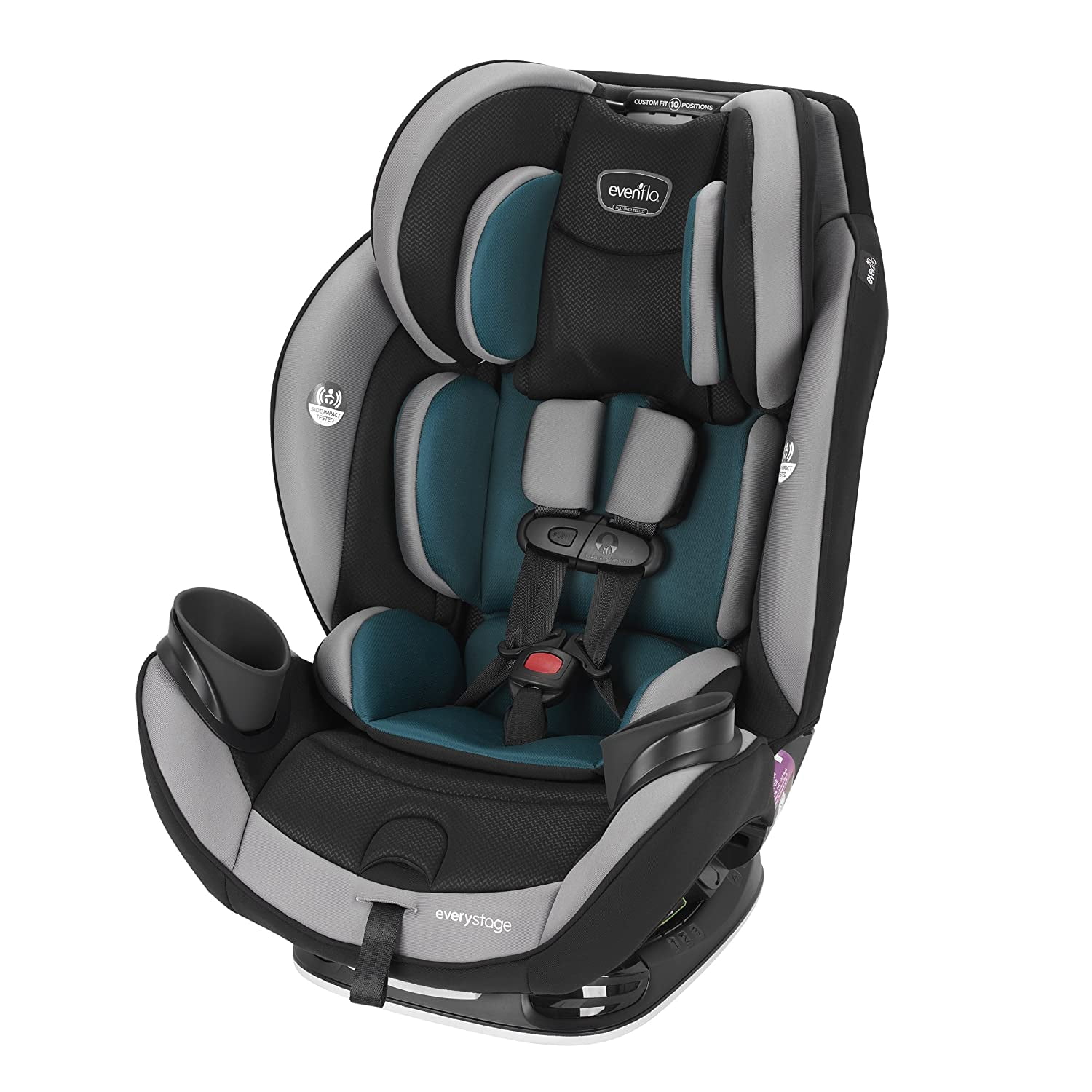 Evenflo EveryStage DLX AllinOne Convertible Car Seat, Solid Print