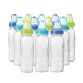 thumbnail image 1 of Evenflo Classic BPA-Free Plastic Baby Bottles, 8oz, Teal/Green/Blue, 12-Pack, 1 of 7