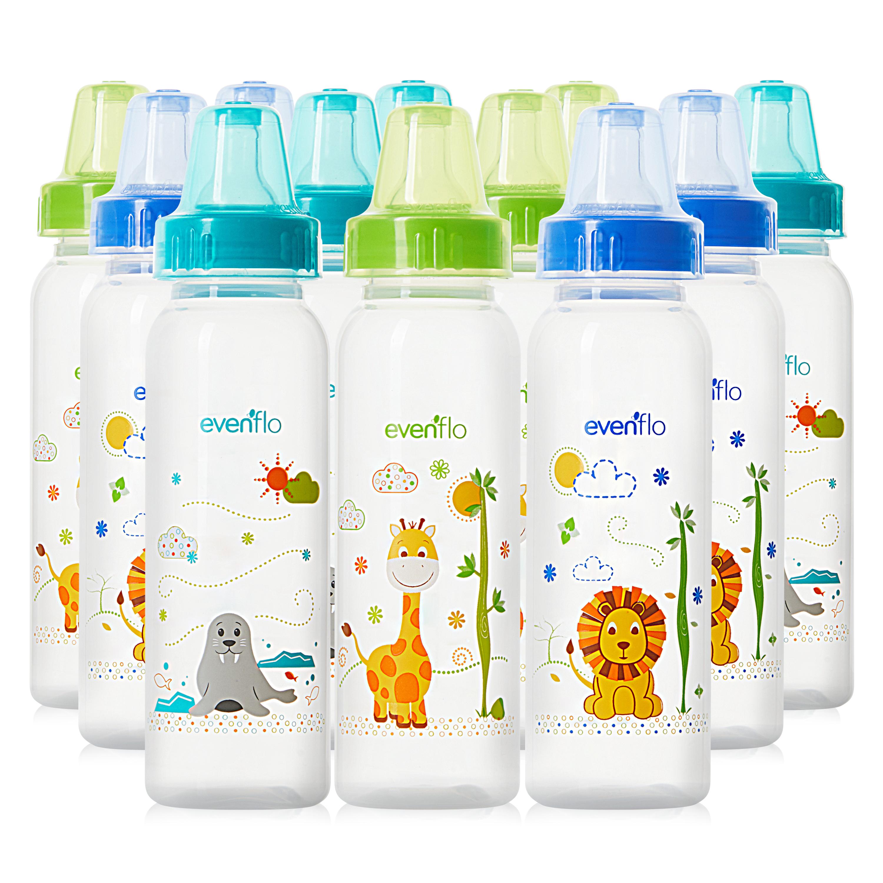 Evenflo Feeding Classic Prints Polypropylene Baby Bottle for Infant and Newborn, 8 oz (12 Pack) - image 1 of 5