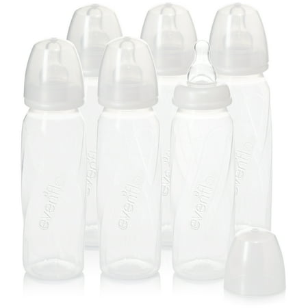 Evenflo Feeding Vented+ BPA-Free Polypropylene Baby Bottles - 8oz, Clear, 6ct