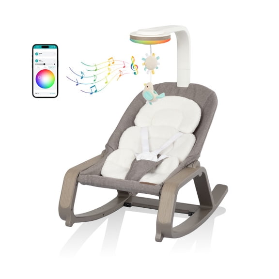 Evenflo Lyra 2-in-1 Infant to Toddler Rocker with SensorySootheâ„¢, Truffle Taupe