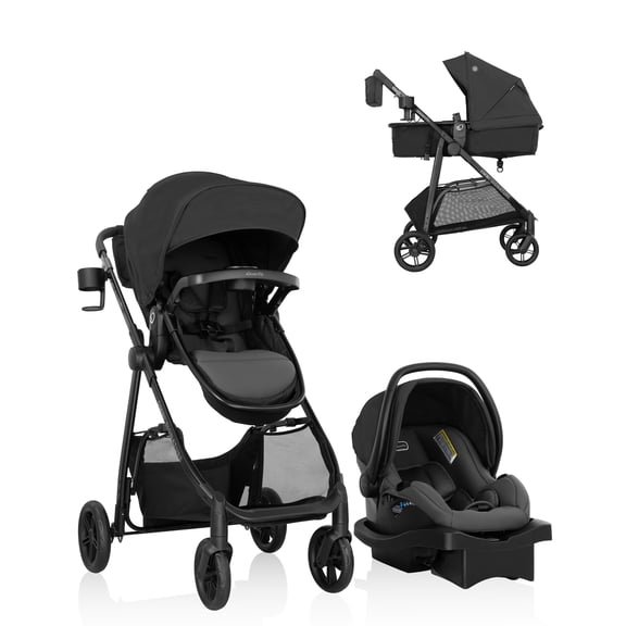 Evenflo Omni Signature Travel System with LiteMax Infant Car Seat, Porto Black