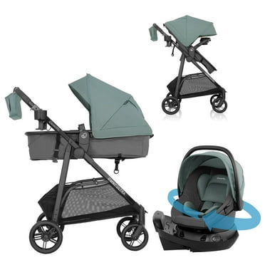 Evenflo Omni Ultra Travel System with Revolve180 LiteMax NXT Rotational Infant Car Seat (Pacific Green)
