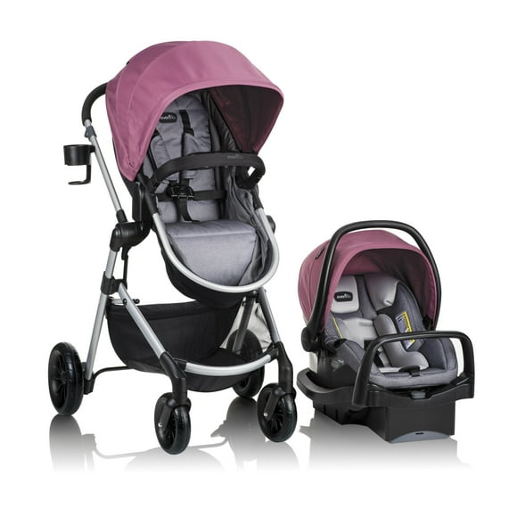 Evenflo Pivot Modular Travel System with LiteMax Infant Car Seat, Dusty Rose