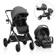 Evenflo Pivot Xpand Travel System with LiteMax Preemie and Infant Car Seat (Sabino Gray)