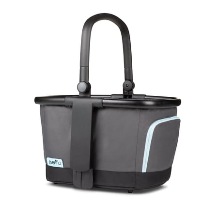 Evenflo Pivot Xpand Portable Reusable Stroller Market Storage Basket, Gray Sky