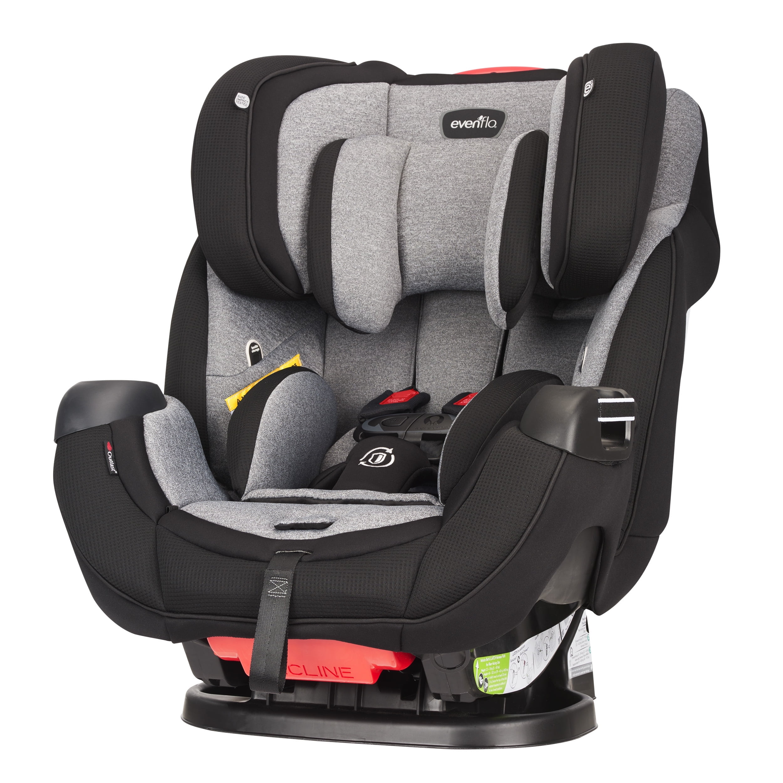 Evenflo Platinum Symphony DLX All-in-One Car Seat, Ashland Gray