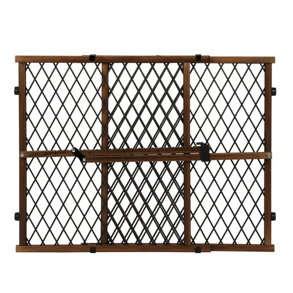 Evenflo Position & Lock Adjustable Wood Baby Gate (Farmhouse Collection), Fits Openings 26 - 42 in. Wide
