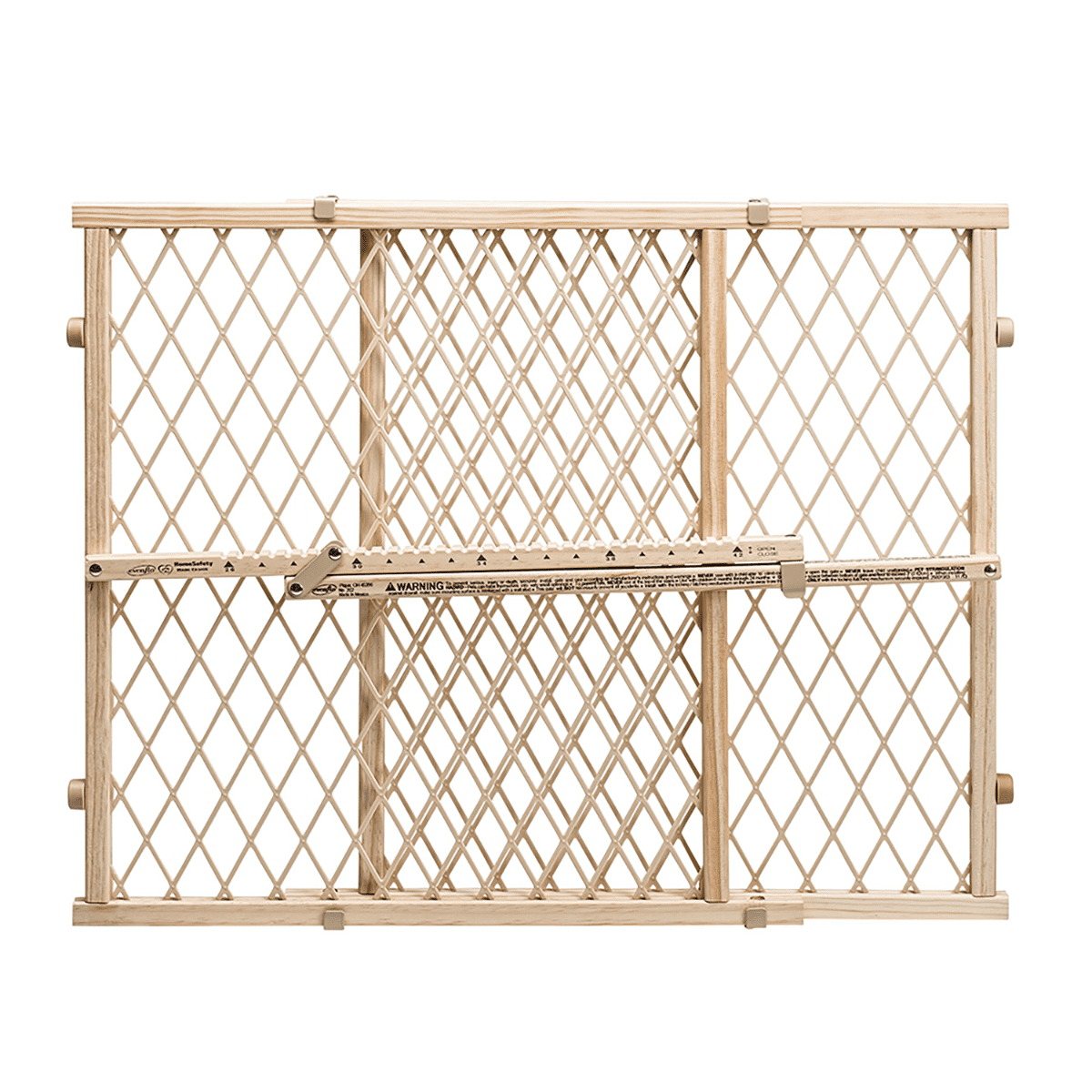 Evenflo Position & Lock Adjustable Wood Baby Gate (Natural Wood