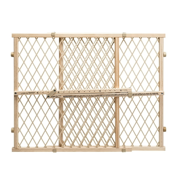 Evenflo Position & Lock Value Adjustable Wood Baby Gate, (Natural), Fits Openings 26 - 42 in. Wide