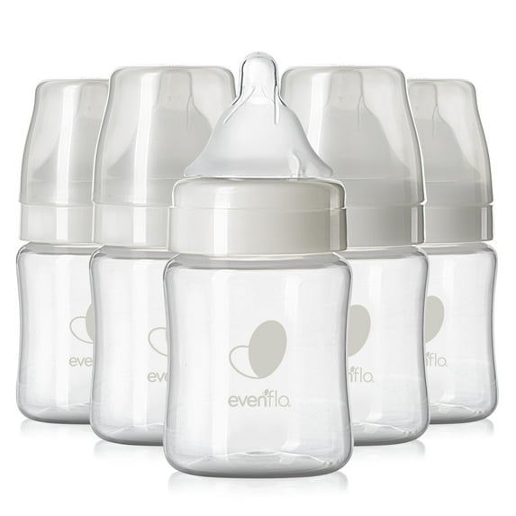 Evenflo Premium Proflo Venting Balance Plus Wide Neck Baby Bottles for Newborn - Infants, 5 oz Pack of 6