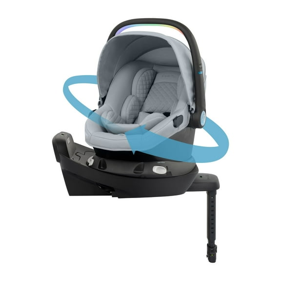 Evenflo Revolve180 LiteMax NXT Rotational Infant Car Seat with SensorySoothe and with Accessory Load Leg (Quartz)