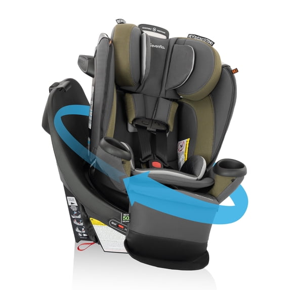Evenflo Revolve360 Extend All-in-One Rotating Car Seat with Quick Clean Cover, Rockland Green