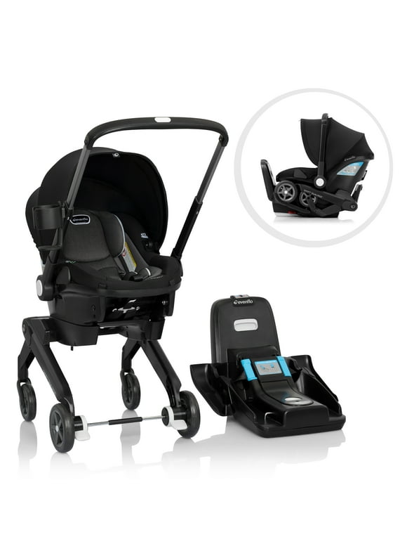 Evenflo Shyft DualRide Infant Car Seat and Stroller Combo (Beaufort Black), Unisex
