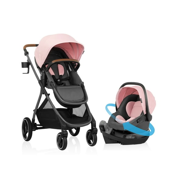 Evenflo Shyft Intuiti Travel System With Revolve180 LiteMax NXT Rotating Infant Car Seat, Amaranth Pink