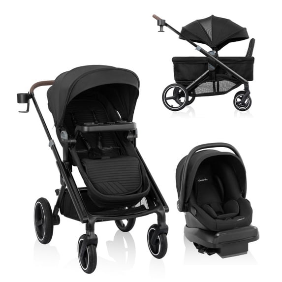 Evenflo Transformer Stroller to Wagon Travel System Featuring LiteMax NXT Infant Car Seat