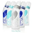 thumbnail image 1 of Evenflo Vented + BPA-Free Plastic Angled Bottles - 9oz, Teal,Gray.Blue, 6ct, 1 of 7