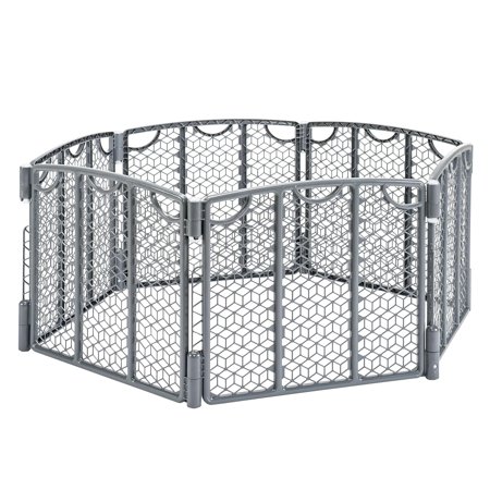 Evenflo Versatile Play Space Adjustable Play Area, 6-Panel (Cool Gray) 6 Panel Cool Gray Play Space