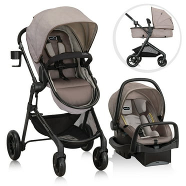 EvenfloPivot Modular Travel System with LiteMax Infant Car Seat (Desert Tan)