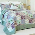 thumbnail image 1 of Evenhug Quilts 2-Piece Square Multi-Color Floral Patchwork Twin Quilt Set With Sham, 1 of 7