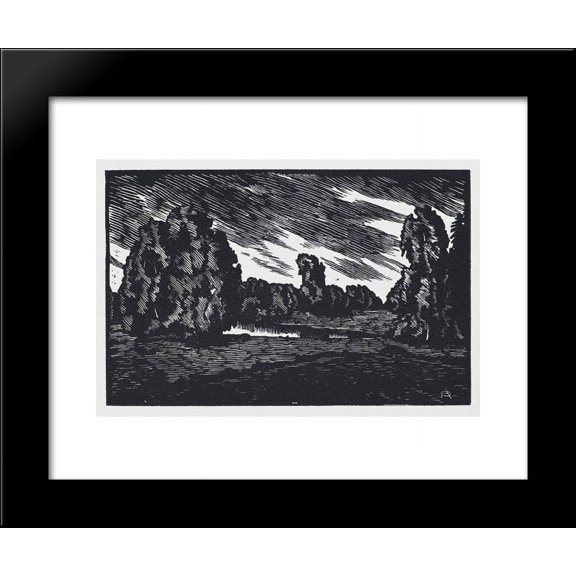 Evening 20x24 Framed Art Print by Ostroumova-Lebedeva, Anna