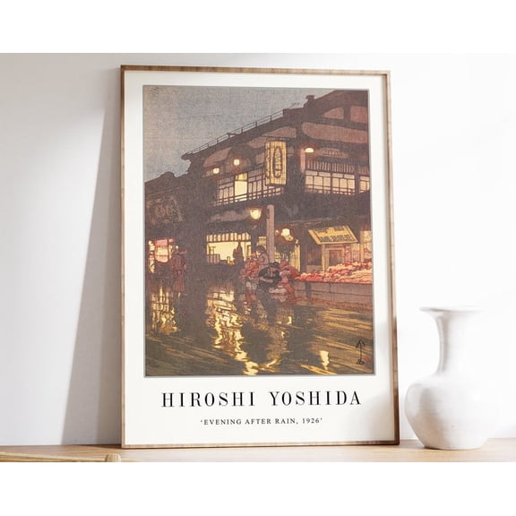 Evening After Rain Floral Nature Gardens Wall Art Print, Unframed Paper Poster 24x36in