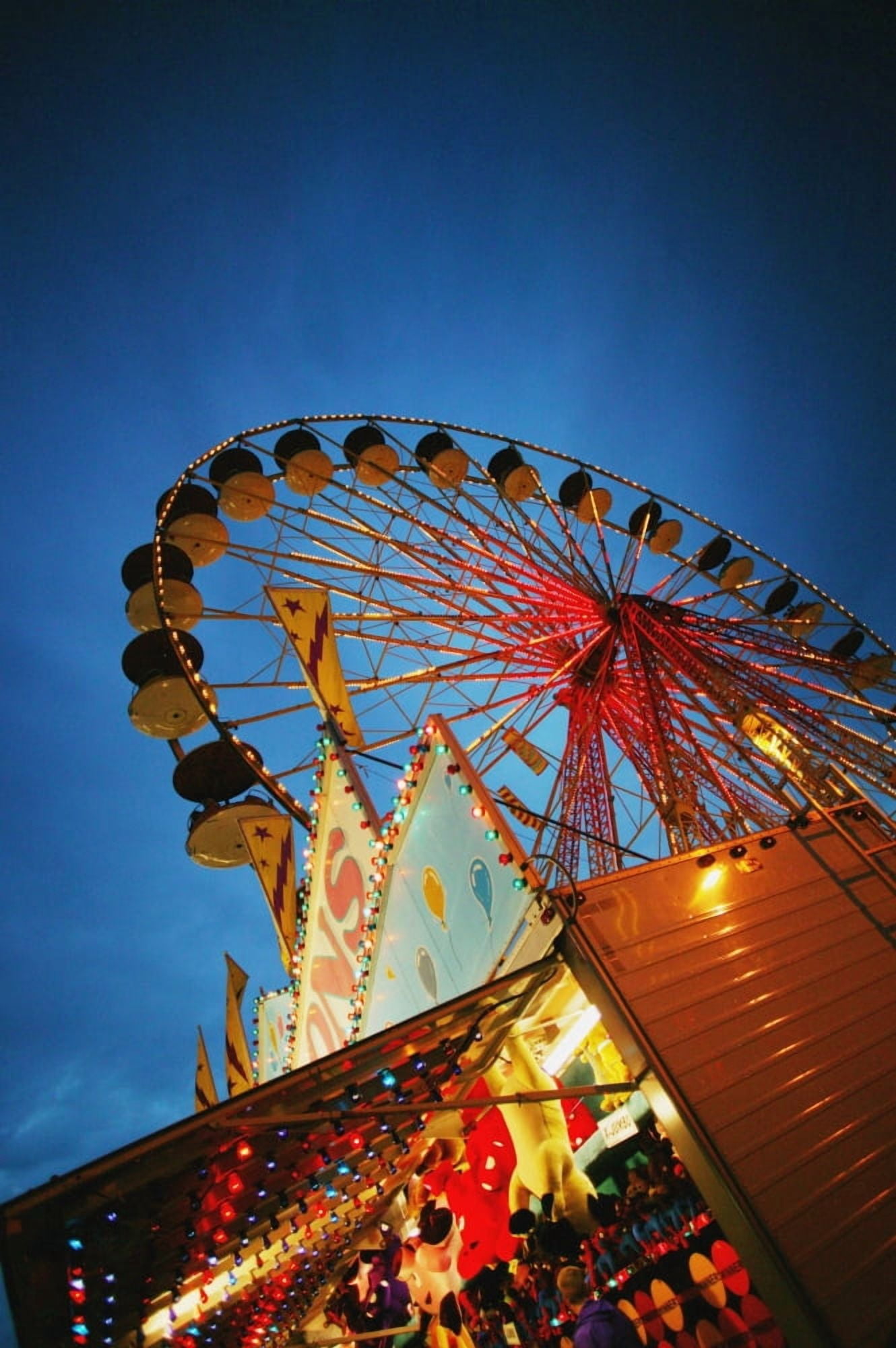Evening At An Amusement Park Canvas Art - Darren Greenwood  Design Pics (11 x 17)