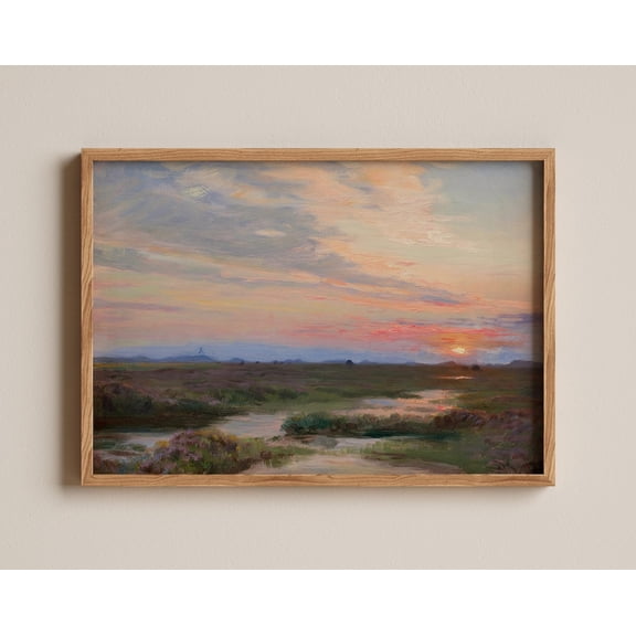 Evening At Skagen By Peder Severin Kroyer Sunset Soft Pastel Horizon Romantic Seascape Decor Unframed Paper Poster 8x10in