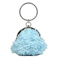 thumbnail image 1 of Evening Bag - Chiffon Rosettes w/ Rhinestone Ring Wristlet - Blue - BG-100187BL, 1 of 2