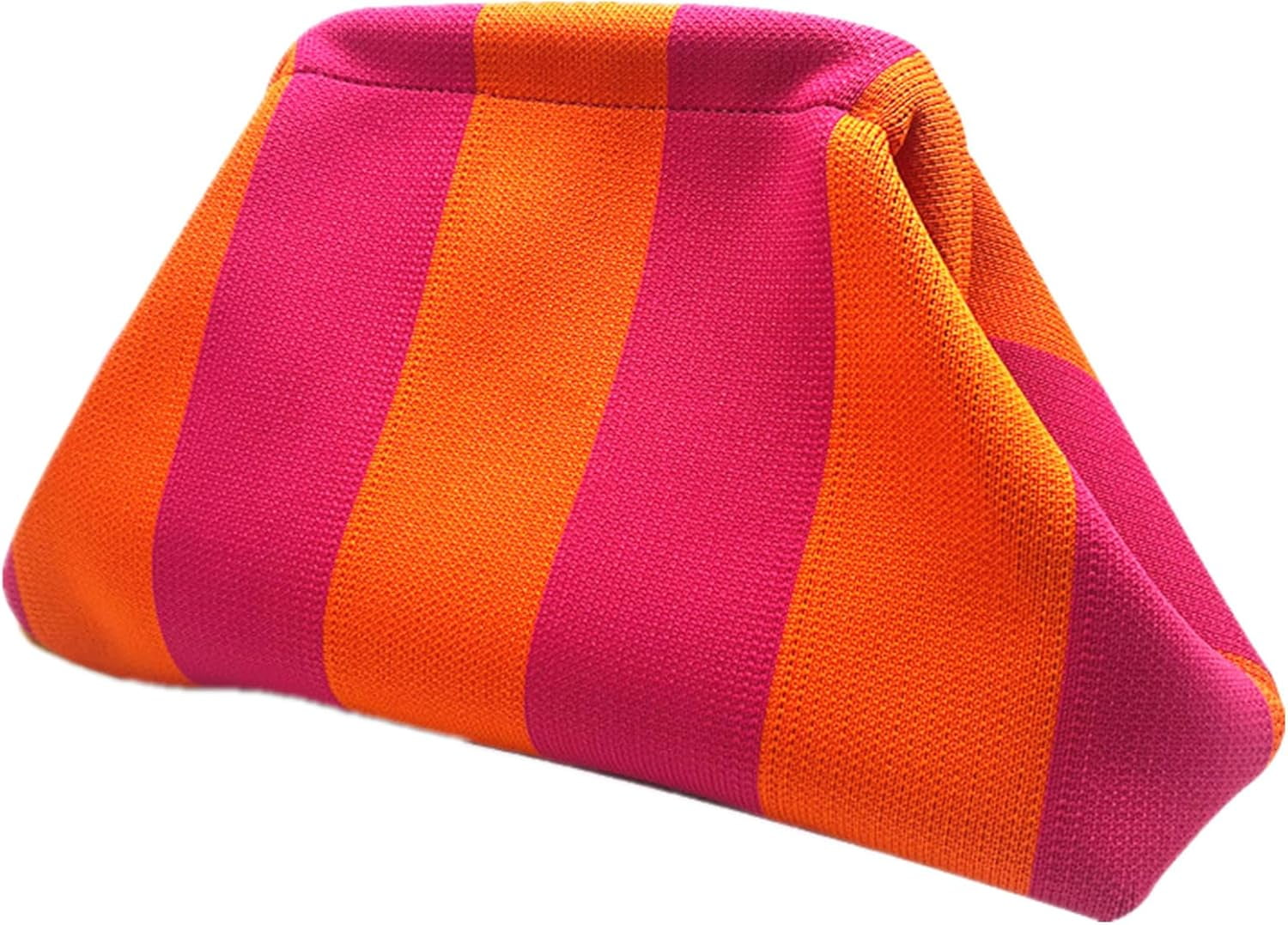 Evening Bag Clutch Purses for Women Beach Woven Crochet Handbag Dumpling Clutch Ruched Cloud Purse colorblock bag