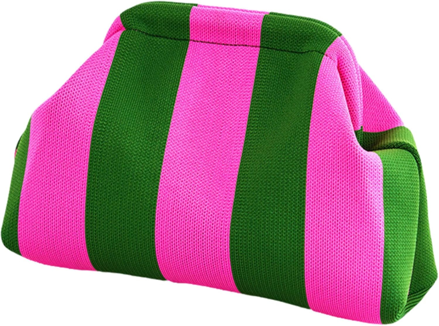 Evening Bag Clutch Purses for Women Beach Woven Crochet Handbag Dumpling Clutch Ruched Cloud Purse colorblock bag