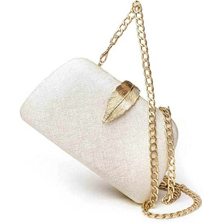 Lishuaiier Evening Bag for Women Wedding Clutch Purse Formal Evening Crossbody Bag(White), Women's, Size: 8.07 x 4.72 x 1.77 Pulgadas