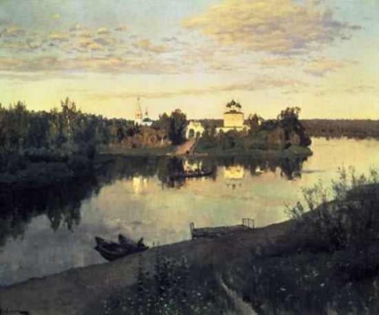 Evening Bells 1892 Canvas Art - Isaac Levitan (20 x 24)