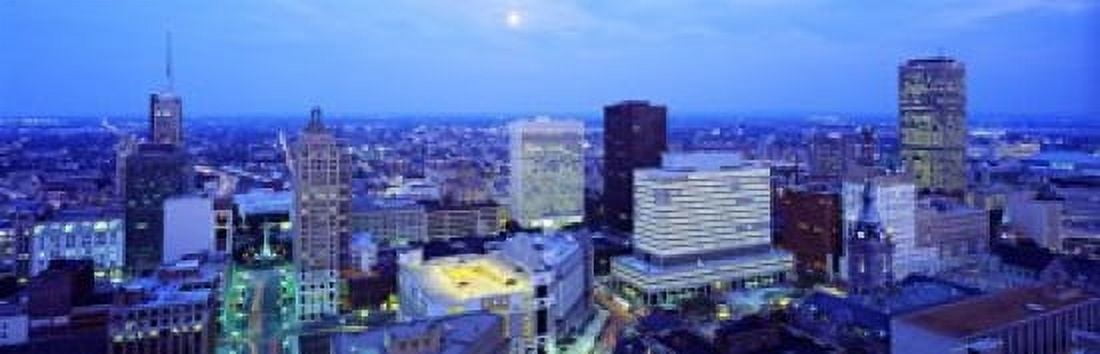 Evening Buffalo New York State USA Canvas Art - Panoramic Images (18 x 6)